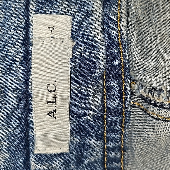 A.L.C. Luke Light Wash High Rise Jeans - Picture 7 of 8